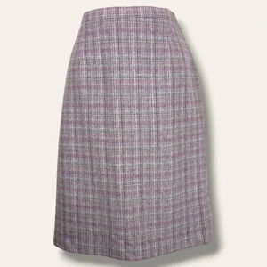 Magda Rose Wool Plaid Skirt